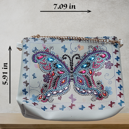 Butterflies and Flowers Crossbody Purse