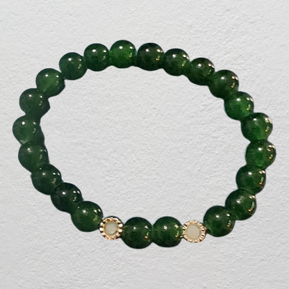 Beaded Elastic Bracelets- Green