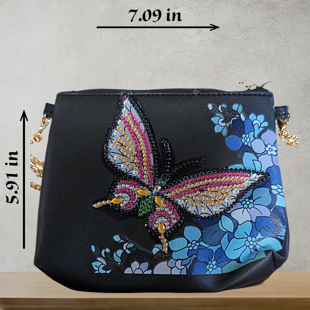 Butterflies and Flowers Crossbody Purse
