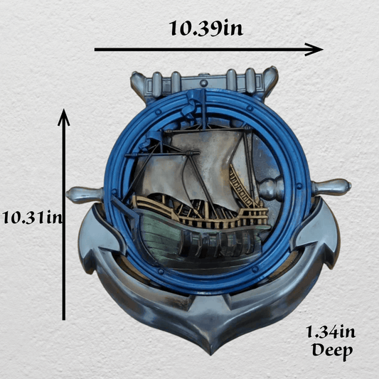 3D Boat and Anchor Marine Style Wall Hanging