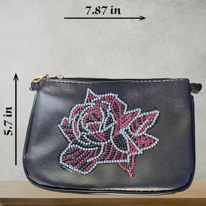 Butterflies and Flowers Crossbody Purse