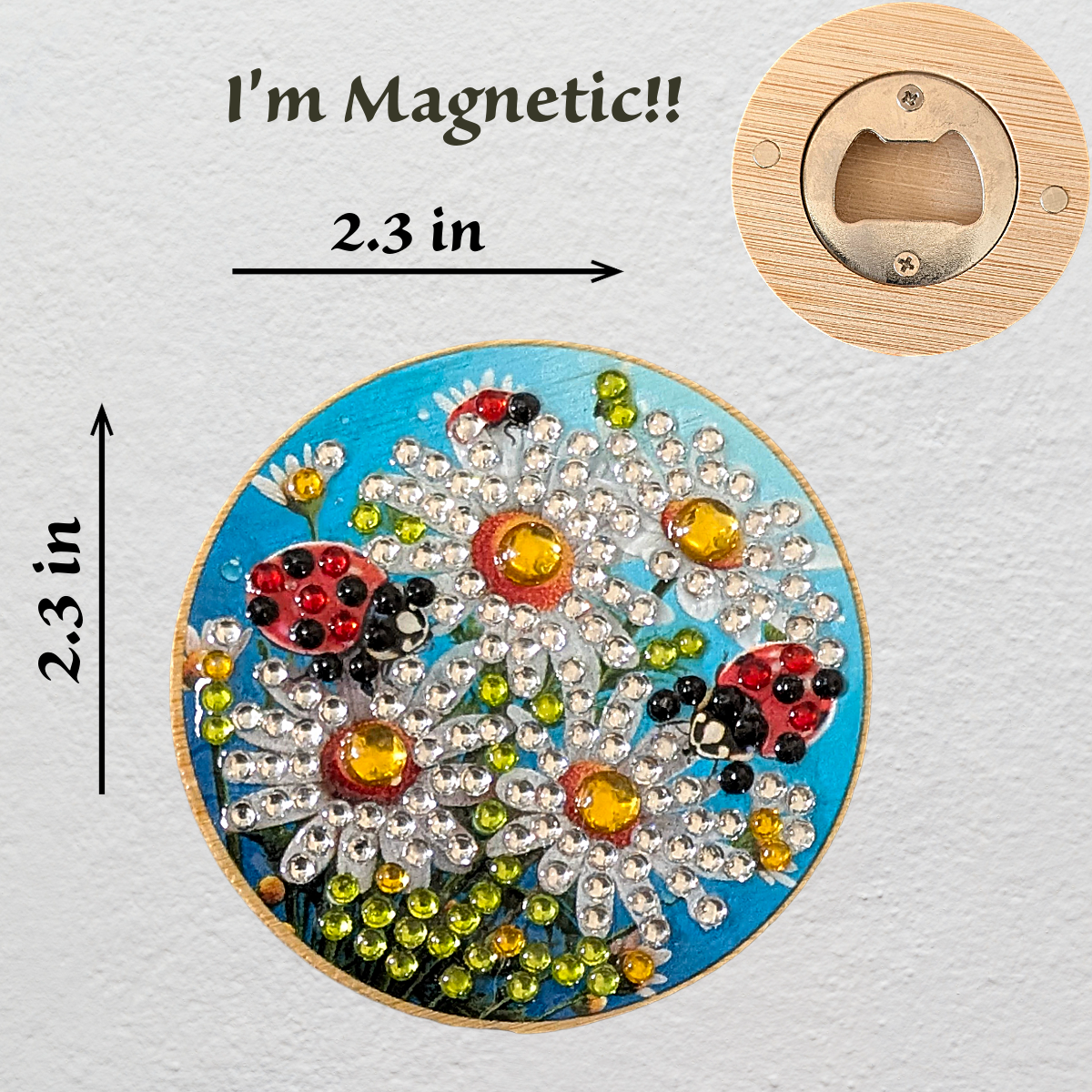 Diamond art Magnetic Bottle Openers