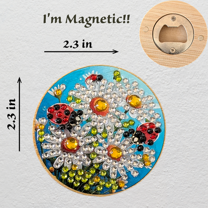 Diamond art Magnetic Bottle Openers