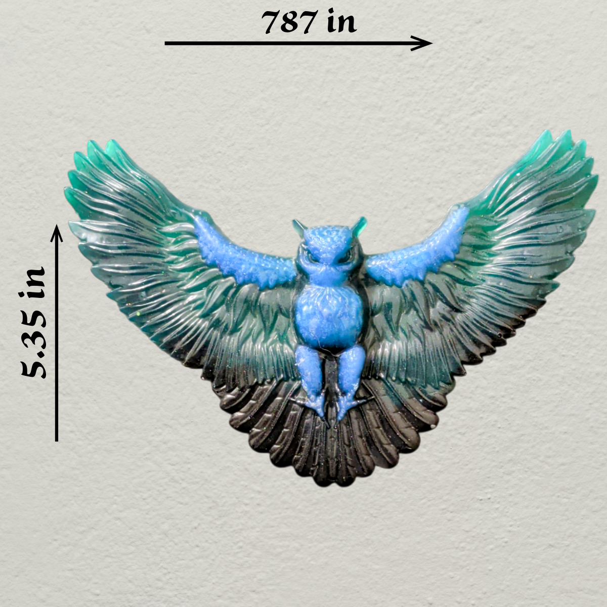 3D Owl Wall Hanging Art Glow in the Dark