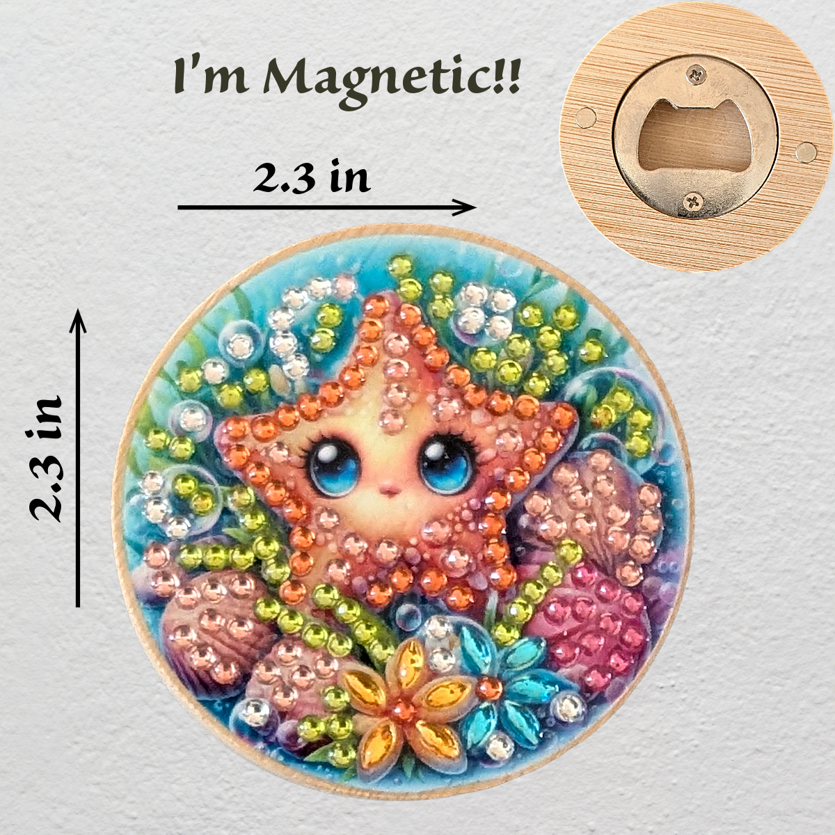 Diamond art Magnetic Bottle Openers