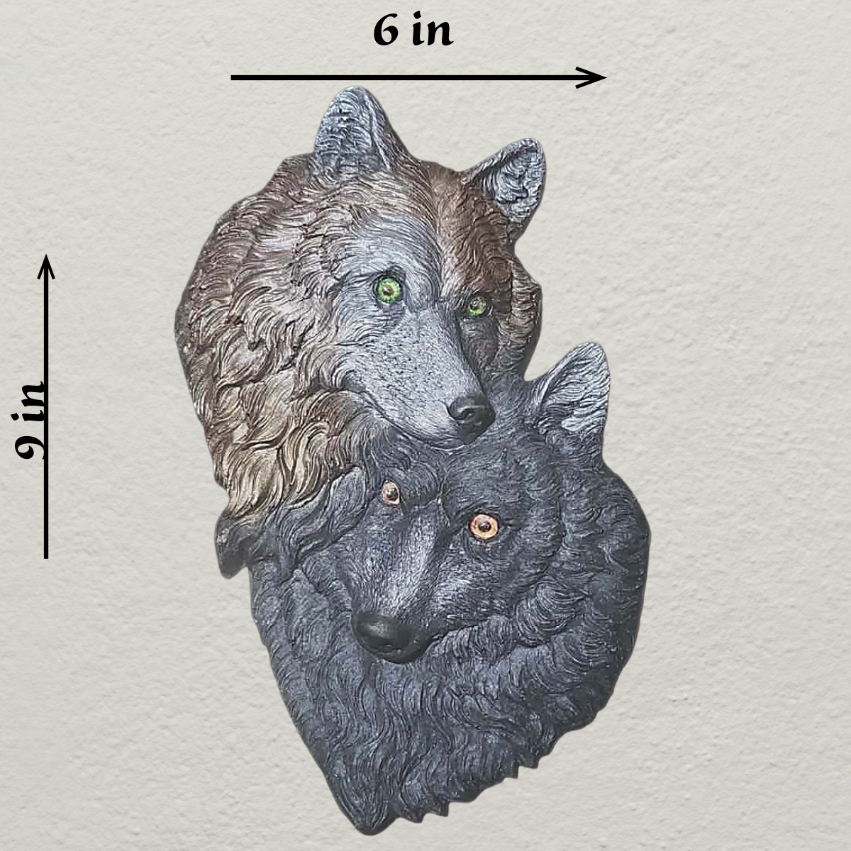 Large wolf wall decor