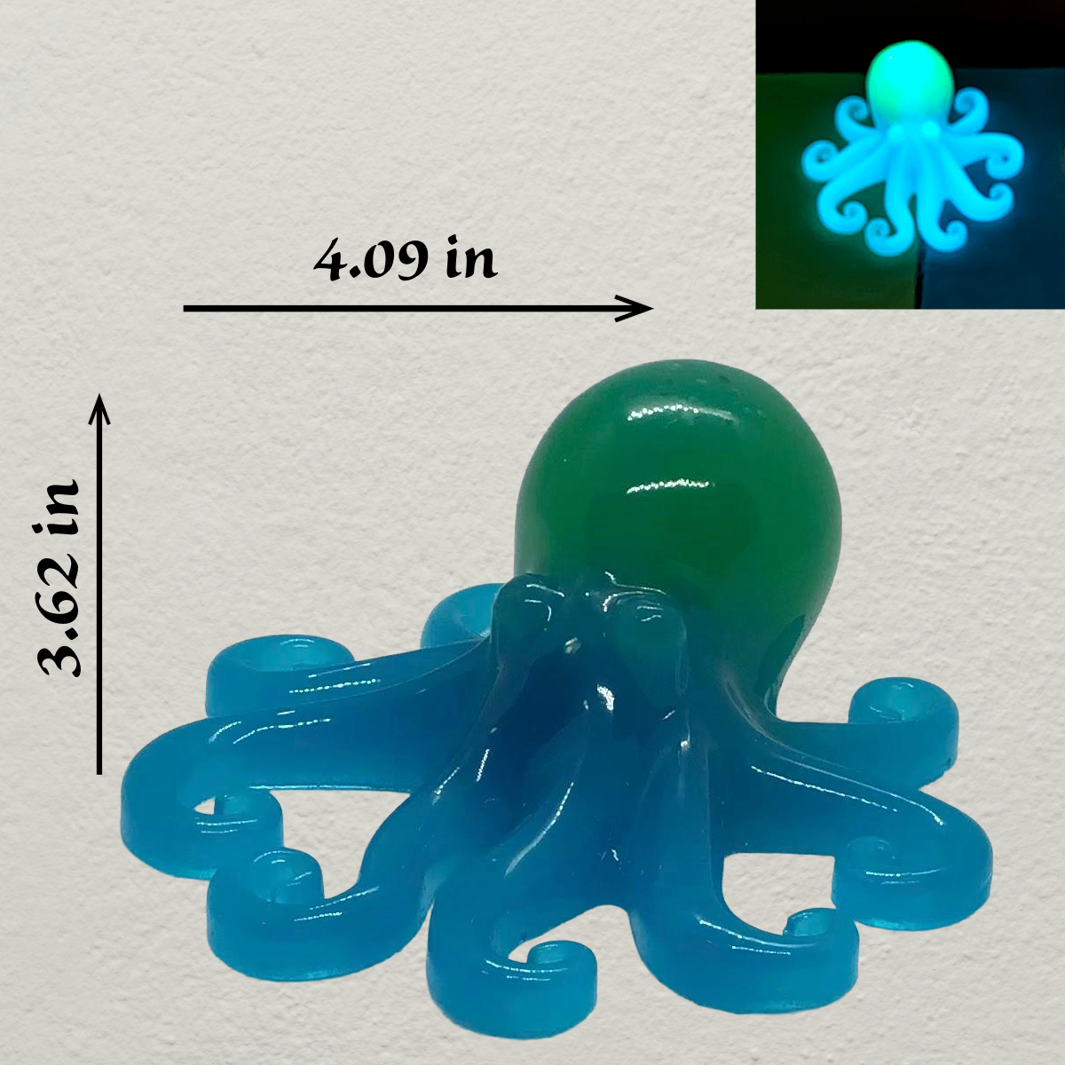 3D Glow in the Dark Octopus