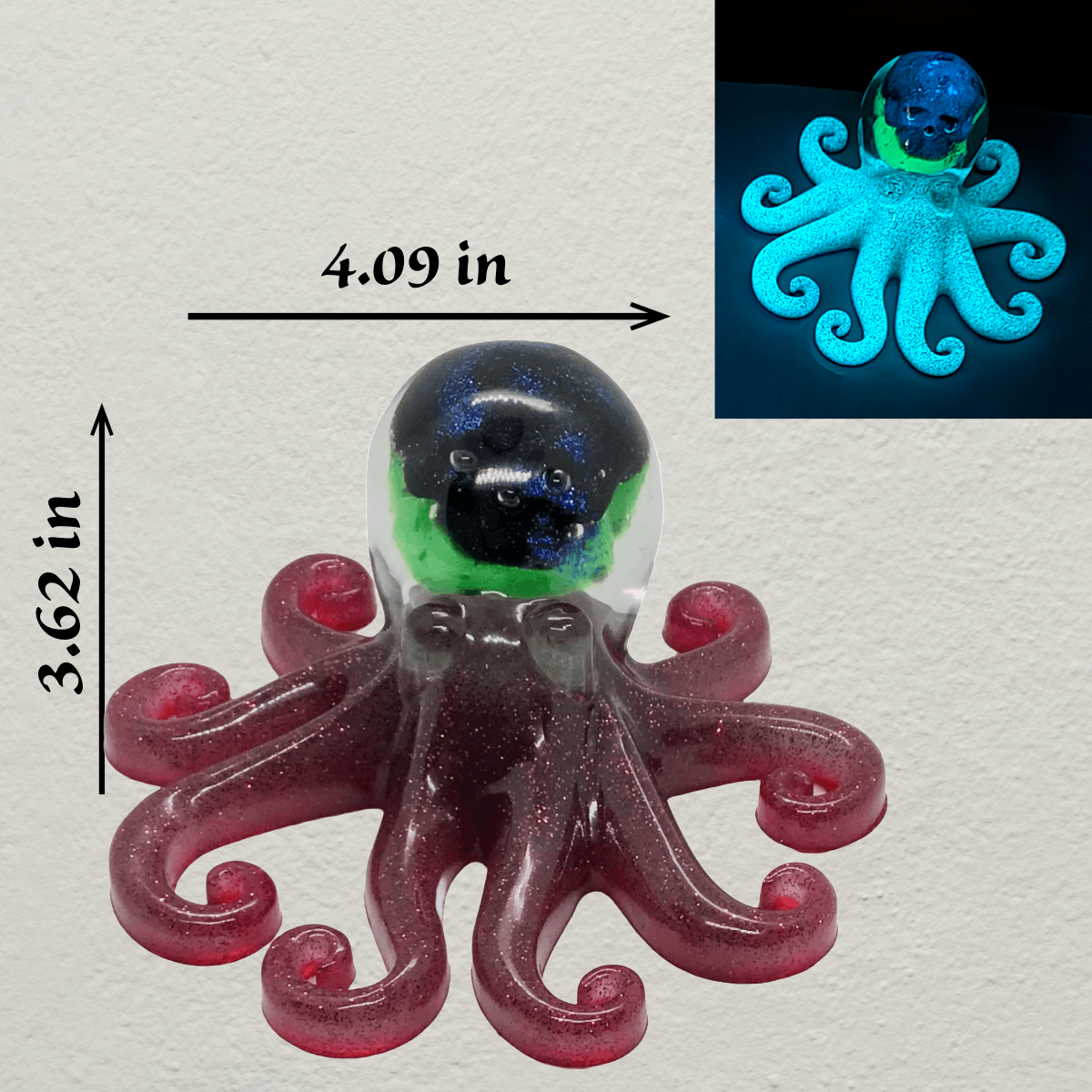 3D Glow in the Dark Octopus