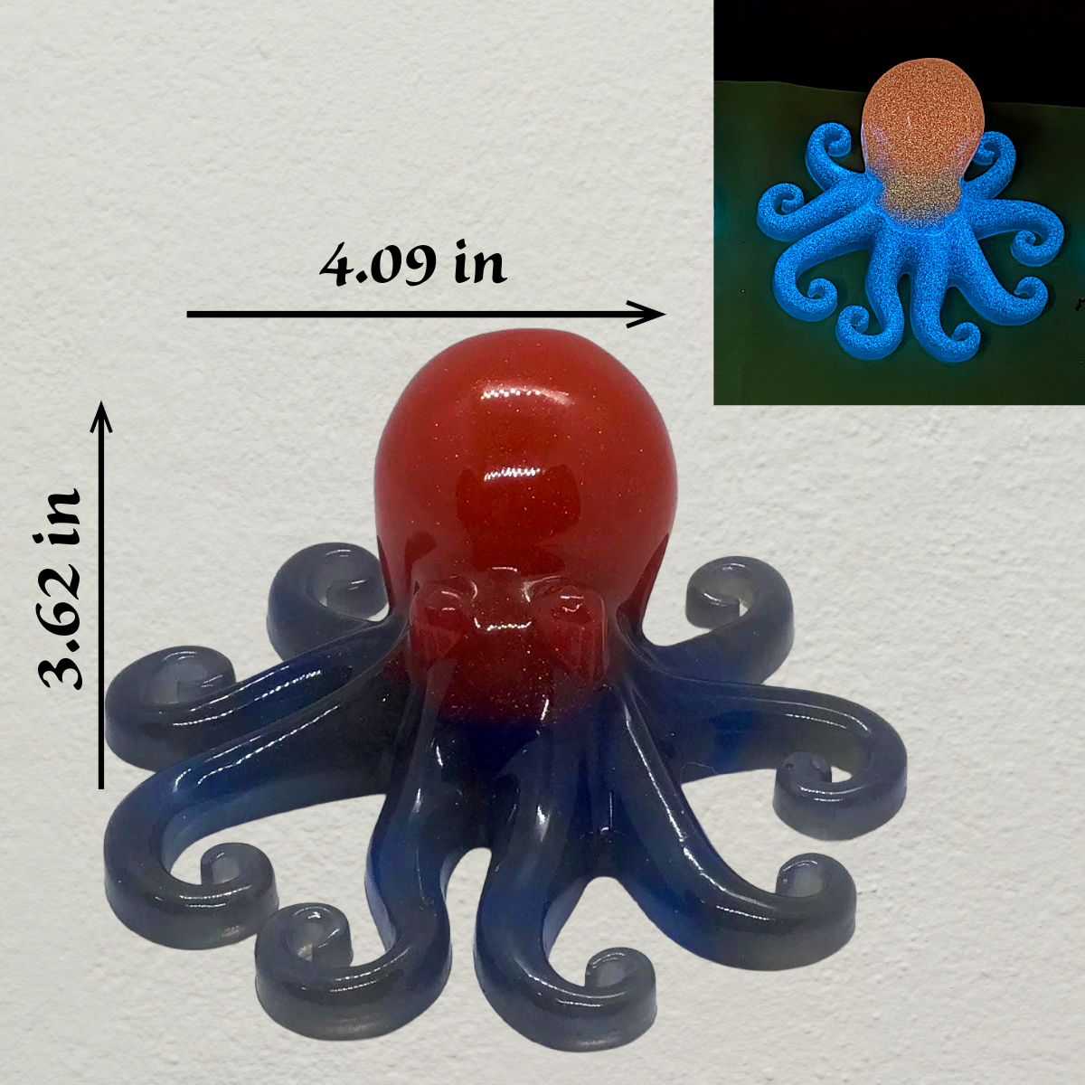 3D Glow in the Dark Octopus