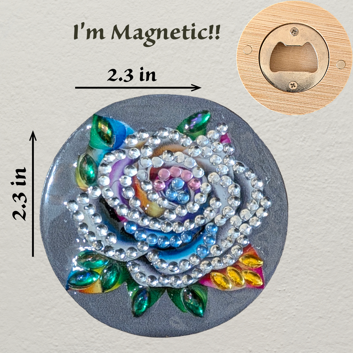 Diamond art Magnetic Bottle Openers