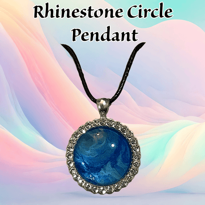 Rhinestone Circle Pendant Necklace